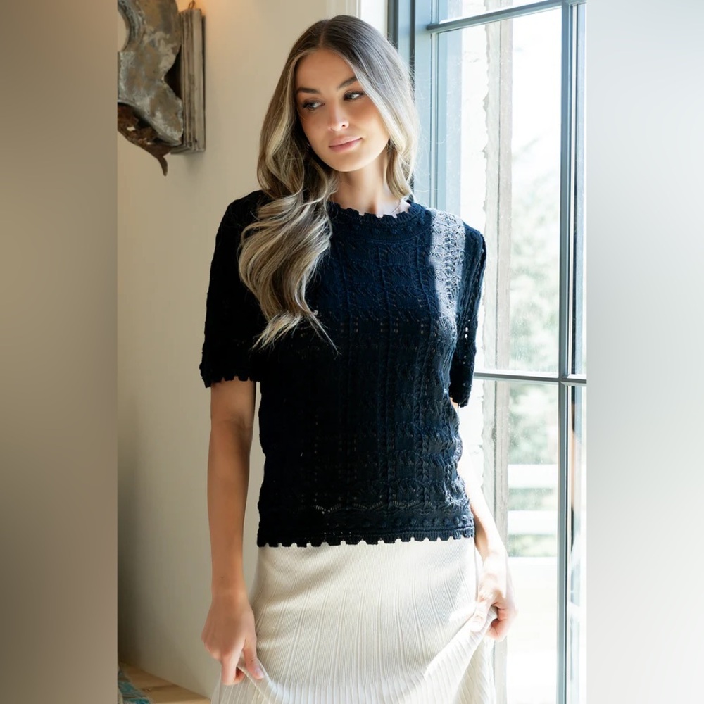 🖤 Baltic Born Serenity Knit Sweater Top – Black (S, NWT)